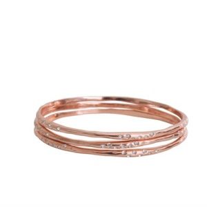 Stella & Dot Rhea Rose Gold Bangles